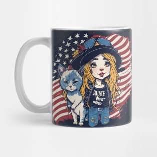 Patriotic Cat Mother Mug